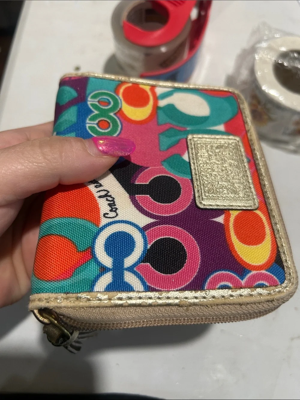 Coach Poppy Graphic Canvas wallet
